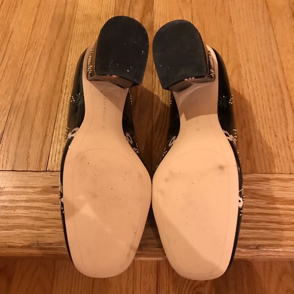 New with Tags Zara Floral Patent Leather shoes - Picture 5 of 6